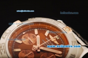 Breitling Chronomat B01 Chronograph Swiss Valjoux 7750 Automatic Movement Full Steel with Orange Dial and Stick Markers