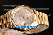 Rolex Datejust Swiss ETA 2671 Automatic Yellow Gold Case with Sliver Dial Stick Markers and Yellow Gold Bracelet (BP)