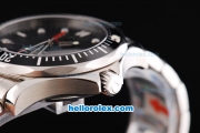 Omega Seamaster Professional Chronometer Swiss ETA 2824 Automatic Movement Black Dial with White Marker and SS Strap