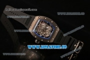 Richard Mille RM 055 Bubba Watson Tourbillon Manual Winding PVD Case with Skeleton Dial Dot Markers and Blue Inner Bezel