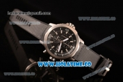 IWC Aquatimer Chronograph Miyota Quartz Steel Case with Black Dial and Stick Markers