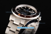 Rolex Submariner Swiss ETA 2836 Automatic Movement Full Steel with Brown Bezel-Black Dial and White Markers