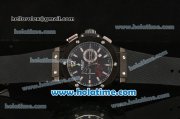 Hublot Big Bang Ayrton Senna Chronograph Miyota Quartz Movement PVD Case with Black Dial and Silvered Stick Markers