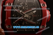 Richard Mille RM 67-02 Miyota 9015 Automatic PVD Case with Black Dial and White Nylon Strap