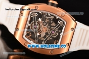 Richard Mille RM 038 Asia Automatic Rose Gold Case with Skeleton Dial and White Inner Bezel