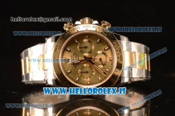 Rolex Daytona Two Tone YG Rolex 4130 Auto Best Edition 1:1 Clone Gold Dial Stick 116503