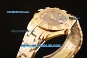 Rolex Datejust Automatic Movement Full Gold with Brown Dial and Diamond Bezel-ETA Coating Case