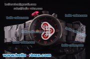 Ferrari Chronograph Miyota Quartz Full PVD with Black Dial and Red Markers