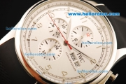 IWC Portuguese Yacht Club Automatic Movement Steel Case with Silver Dial and Black Rubber Strap