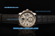 Cartier Calibre Automatic Movement Steel Case with White Dial and Roman Numerals Cartier Calibre Automatic Movement Steel Case with White Dial and Roman Numerals