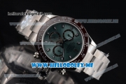 Rolex Daytona Swiss Valjoux 7750 Automatic Stainless Steel Case/Bracelet with Green Dial and Stick Markers