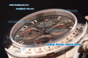 Rolex Daytona ETA Original 7750 Automatic Steel Case/Strap with Grey Dial and Arabic Numeral Markers