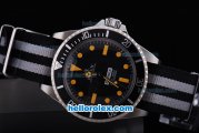 Rolex Submariner Comex Oyster Perpetual Automatic with Black Bezel and Dial-Orange Marker and Nylon Strap