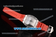 Richard Mille RM053 Asia Automatic Steel Case with Skeleton Dial and Red Rubber Strap