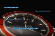 Omega Seamaster Automatic Movement with Black Dial and red Bezel