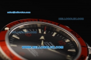 Omega Seamaster Automatic Movement with Black Dial and red Bezel