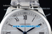 Longines Master Swiss ETA 2824 Automatic Steel Case with White Dial and Steel Bracelet (AAAF)