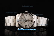 Rolex Air King Oyster Perpetual Swiss ETA 2836 Automatic Movement Full Steel with Silver Dial