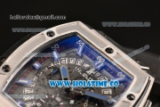 Hublot MP-06 Senna Chrono Miyota OS20 Quartz Steel Case with Skeleton Dial and Blue Stick Markers