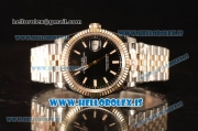 Rolex Datejust 41 Two Tone 3235 Auto With Steel Bracelet Black Dial Stick