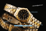 Tag Heuer Aquaracer Swiss ETA Quartz Movement Black Dial with Stick Markers and Two Tone Strap