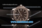 Patek Philippe Aquanaut Clone PP Calibre 3120 Automatic Steel Case with Black Dial Arabic Numeral Markers and Black Rubber Strap (BP)