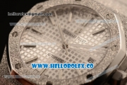 Audemars Piguet Royal Oak Clone AP Calibre 3120 Automatic Steel Case with White Dial and Steel Bracelet (EF)