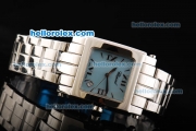 Chopard Happy Sport Japanese Quartz Movement Full Steel with Blue Dial and Small Calendar