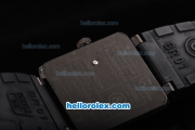 Bell & Ross BR 01-94 Automatic Movement with PVD Case and Green skeleton Dial-Black Rubber Strap