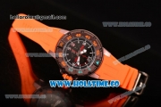 Richard Mille RM028 Swiss Valjoux 7750 Automatic Brown PVD Case with Skeleton Dial and Orange Rubber Strap - Red