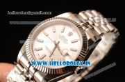 Rolex Datejust 37mm Swiss ETA 2836 Automatic Movement Steel Case with Steel Bezel Sliver Dial Steel Strap