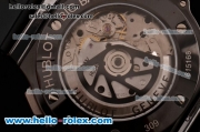 Hublot Big Bang Chrono Clone HUB4100 Automatic Ceramic Case with Black Rubber Strap Whtie Markers Black Dial