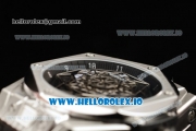 Hublot Big Bang Sang Bleu 9015 Automatic Steel Case with Black Dial Arabic Numeral Markers and Genuine Leather Strap