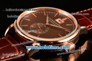 A.Lange&Sohne Saxonia Miyota Quartz Rose Gold Case with Stick Markers and Brown Dial