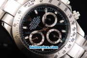 Rolex Daytona Automatic Movement Full White with Black Dial