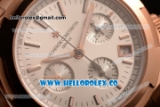 Vacheron Constantin Overseas Chrono Miyota 9015 Automatic Rose Gold Case with Gray Dial and Rose Gold Bracelet