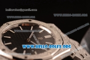 Audemars Piguet Royal Oak Lady Miyota Quartz Steel Case with Black Dial and Steel Bracelet (EF)