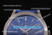 Patek Philippe Grand Complications Perpetual Calendar Miyota Quartz Steel Case with Blue Dial and Silver Stick Markers