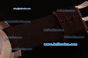 Panerai Radiomir Brevettato Swiss ETA 6497 Manual Winding Titanium Case with Black Dial and Dark Red Leather Strap-1:1 Original