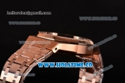 Audemars Piguet Royal Oak 41 Miyota 9015 Automatic Full Rose Gold with Blue Dial and Diamonds Bezel (EF)