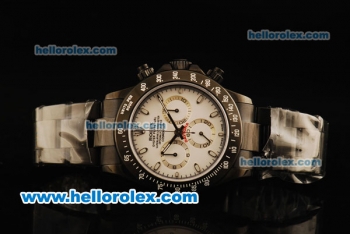 Rolex Daytona Chronograph Swiss Valjoux 7750 Automatic Movement Full PVD with White Dial and White Markers