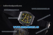 Richard Mille RM 038 Miyota 9015 Automatic PVD Case with Skeleton Dial Dot Markers and Black Rubber Strap