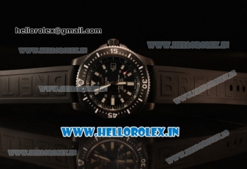 Breitling SuperOcean 2824 Auto Black PVD Case with Black Dial and Black Rubber Strap - 1:1 Origianl (GF)