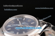 Rolex Oyster Perpetual Air-King Swiss ETA 2836 Automatic Movement Silver Case with Blue Dial and Brown Second Hand