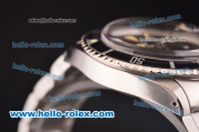 Rolex Submariner Automatic Movement Silver Case with Black Dial and Bezel-Orange Marker