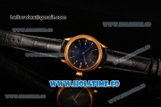 Rolex Cellini Time Asia 2813 Automatic Yellow Gold Case with Black/Blue Dial and Stick Markers