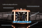 Cartier Tank MC Asia Automatic Rose Gold Case with Black Dial and Roman Numeral Markers - Moonphase