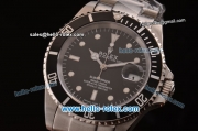 Rolex Submariner 2813 Automatic Case with White Markers Black Dial and Stainless Steel Strap