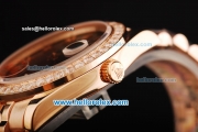 Rolex Datejust Oyster Perpetual Automatic Movement Full Rose Gold with Diamond Bezel and Roman Numerals