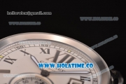 Cartier Calibre De Swiss ETA 2824 Automatic Steel Case with White Dial and Black Roman Numeral Markers